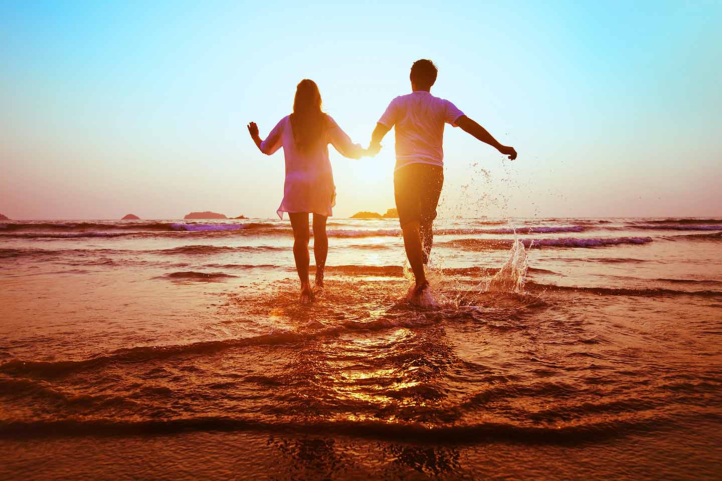 Negombo romantic sunset